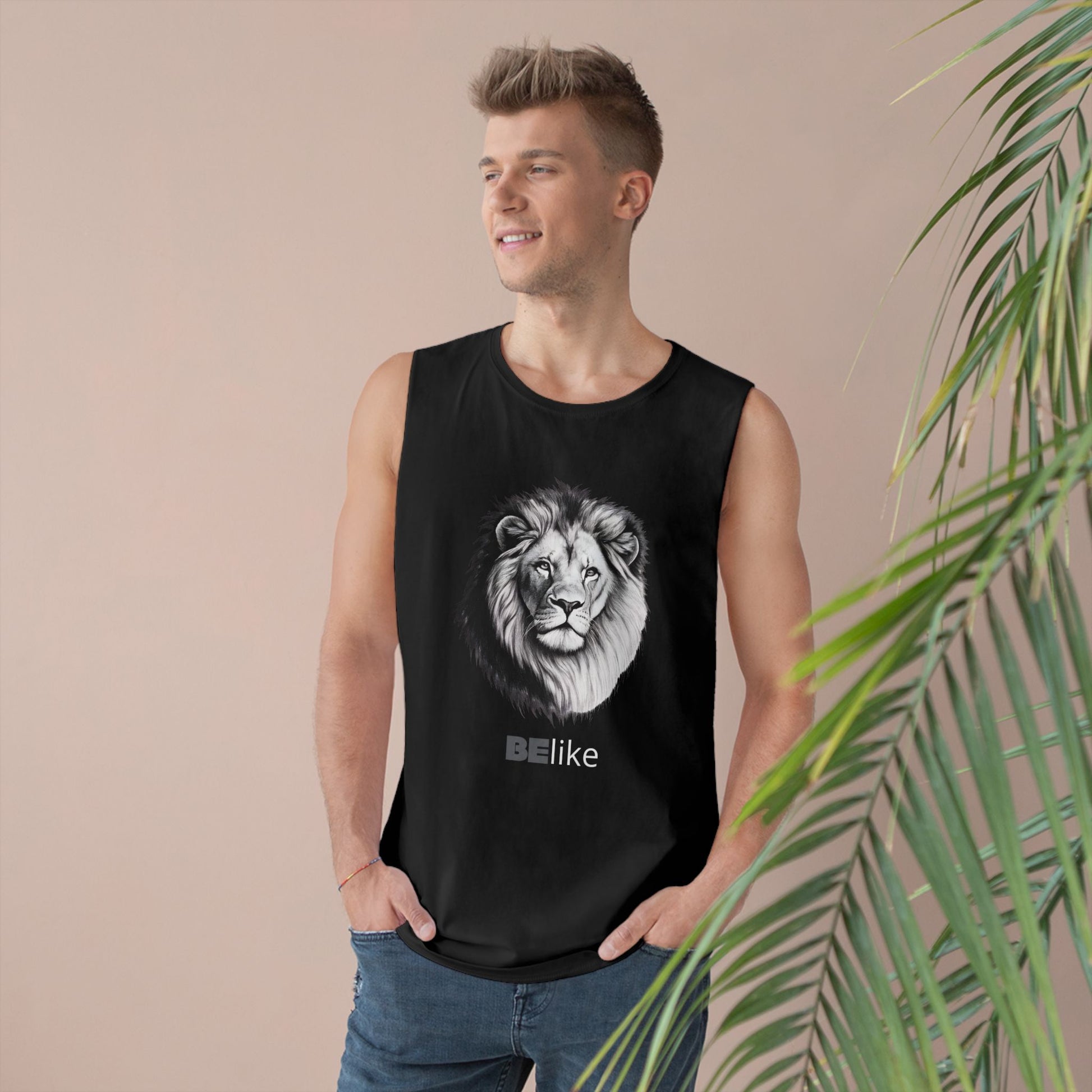 Be like the Lion black tank top bold strength fashion