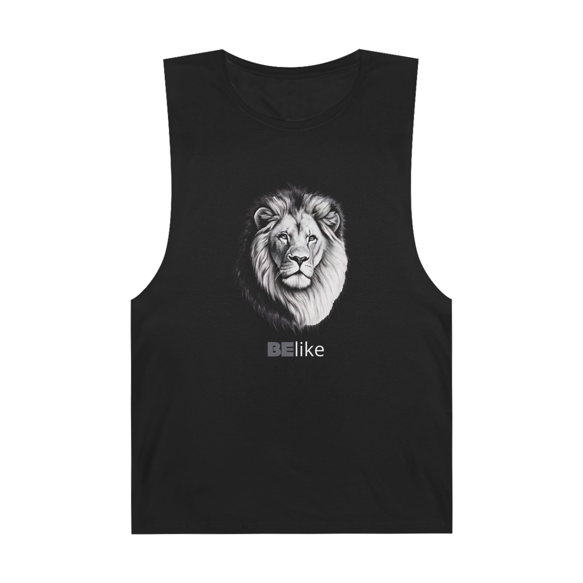 Inspirational lion spirit black sleeveless shirt gift