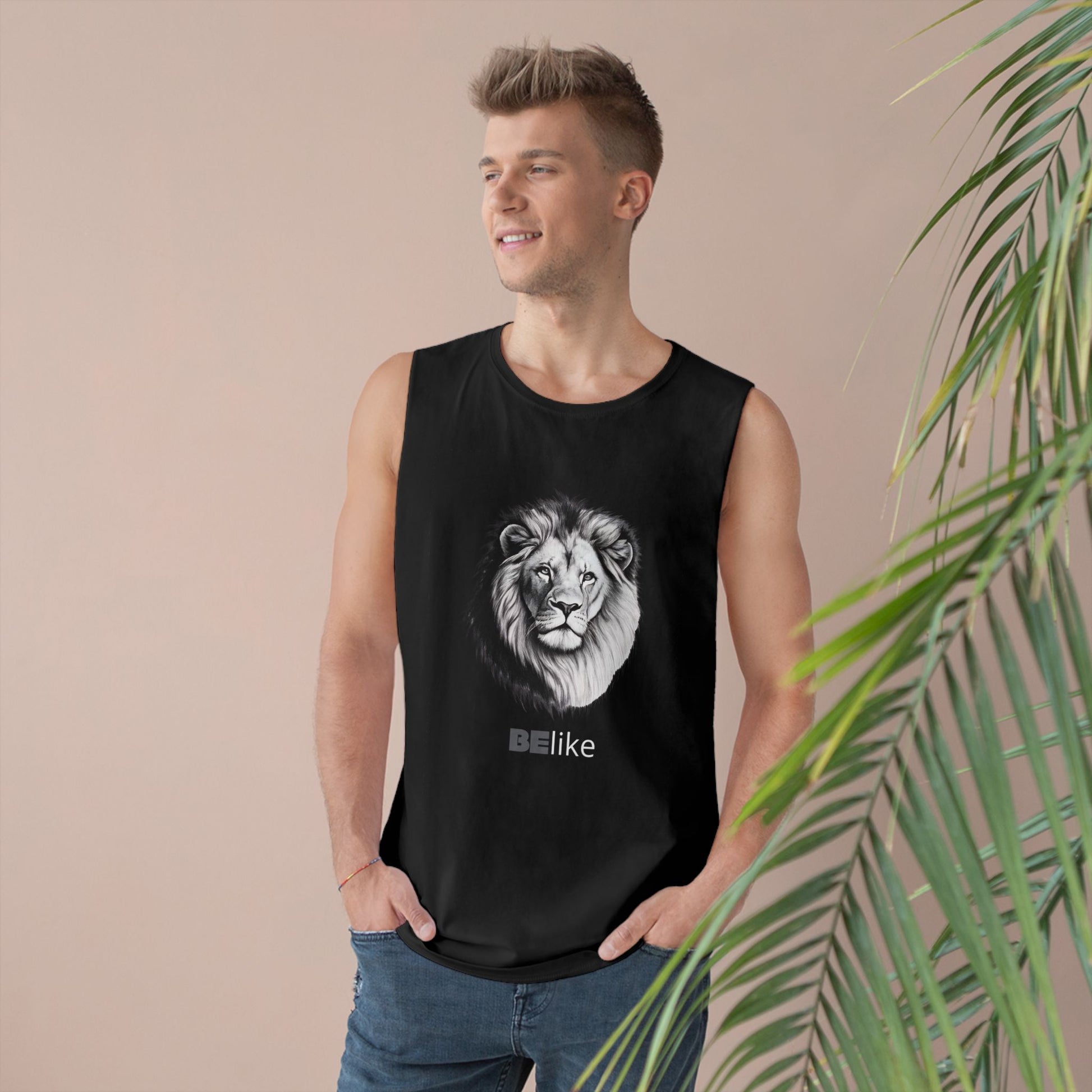 Be like the Lion black tank top bold strength fashion