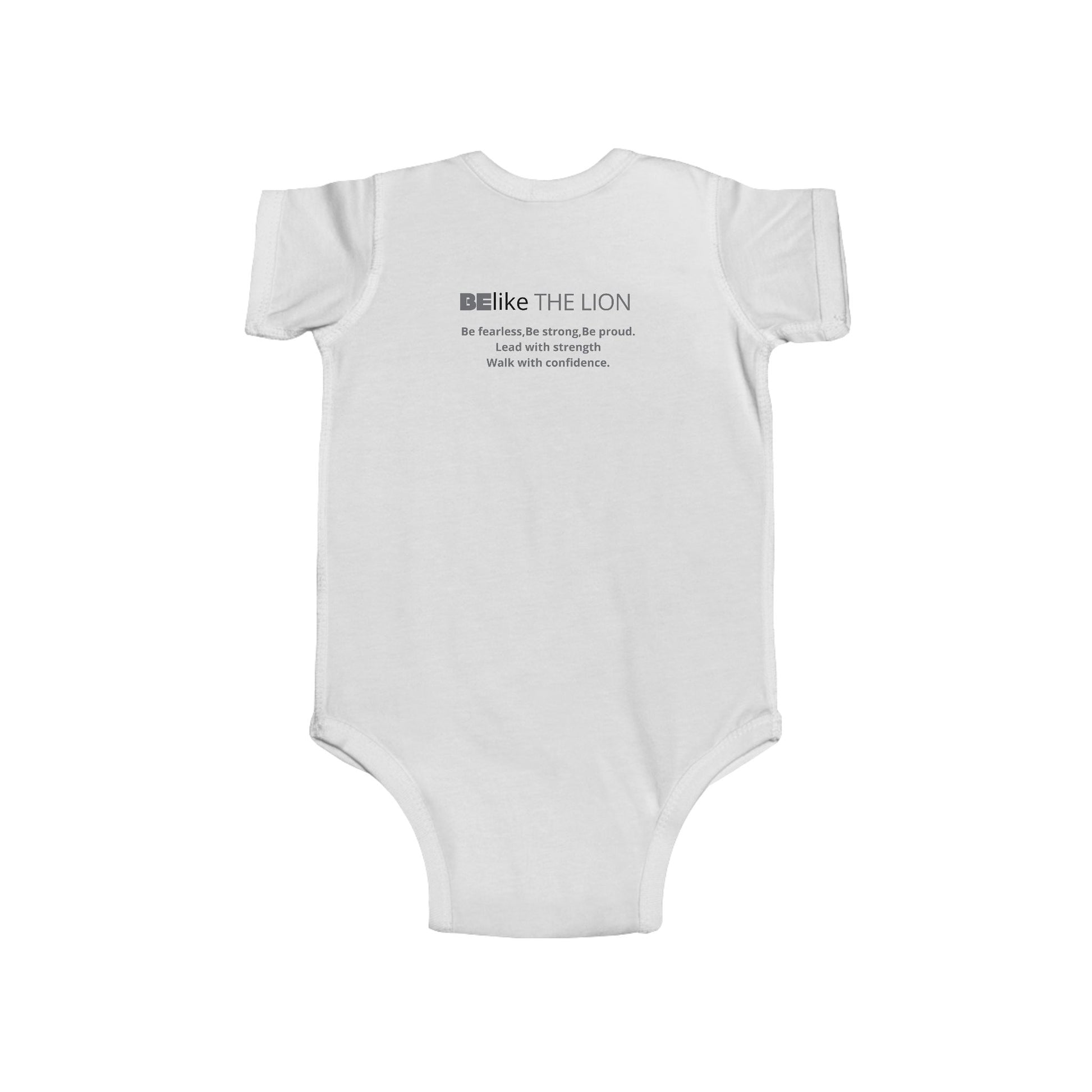 Soft cotton baby clothes with bold lion design