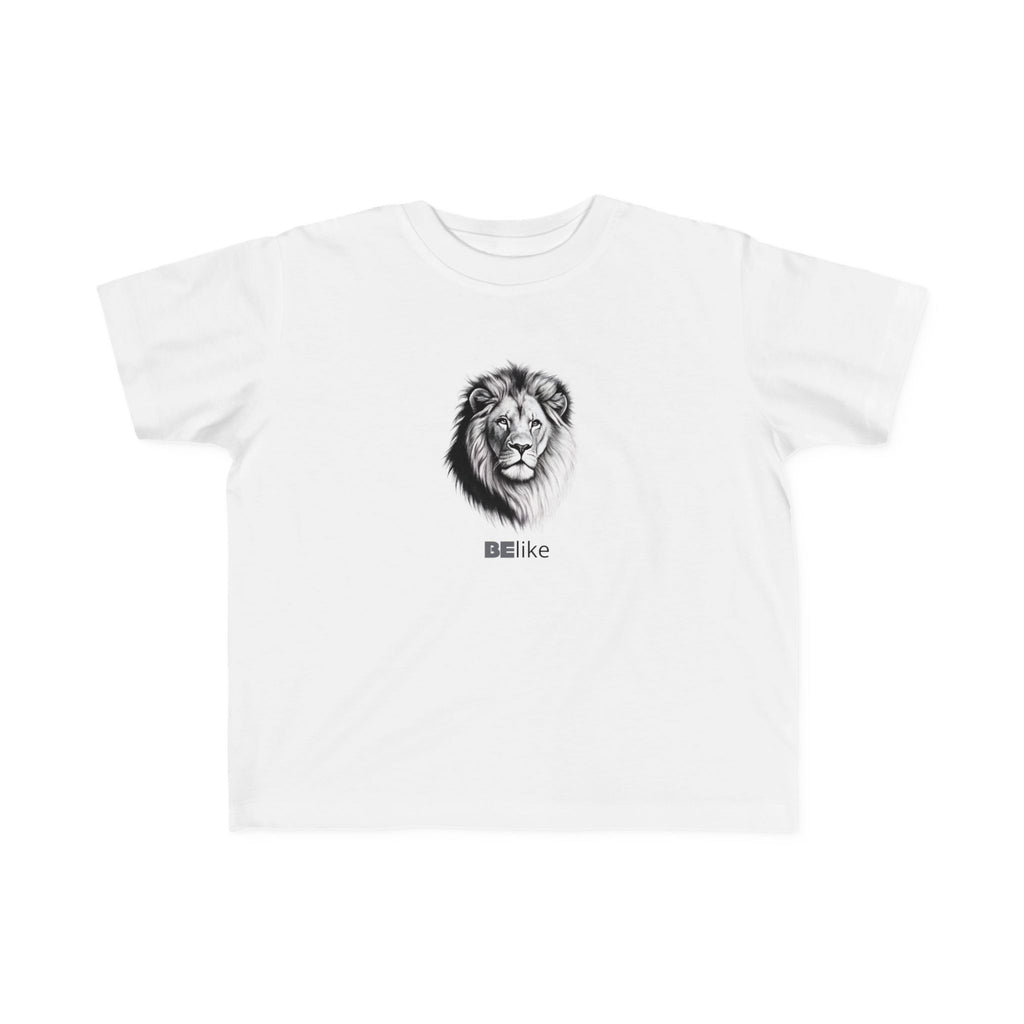 Minimalist lion illustration white toddler t-shirt