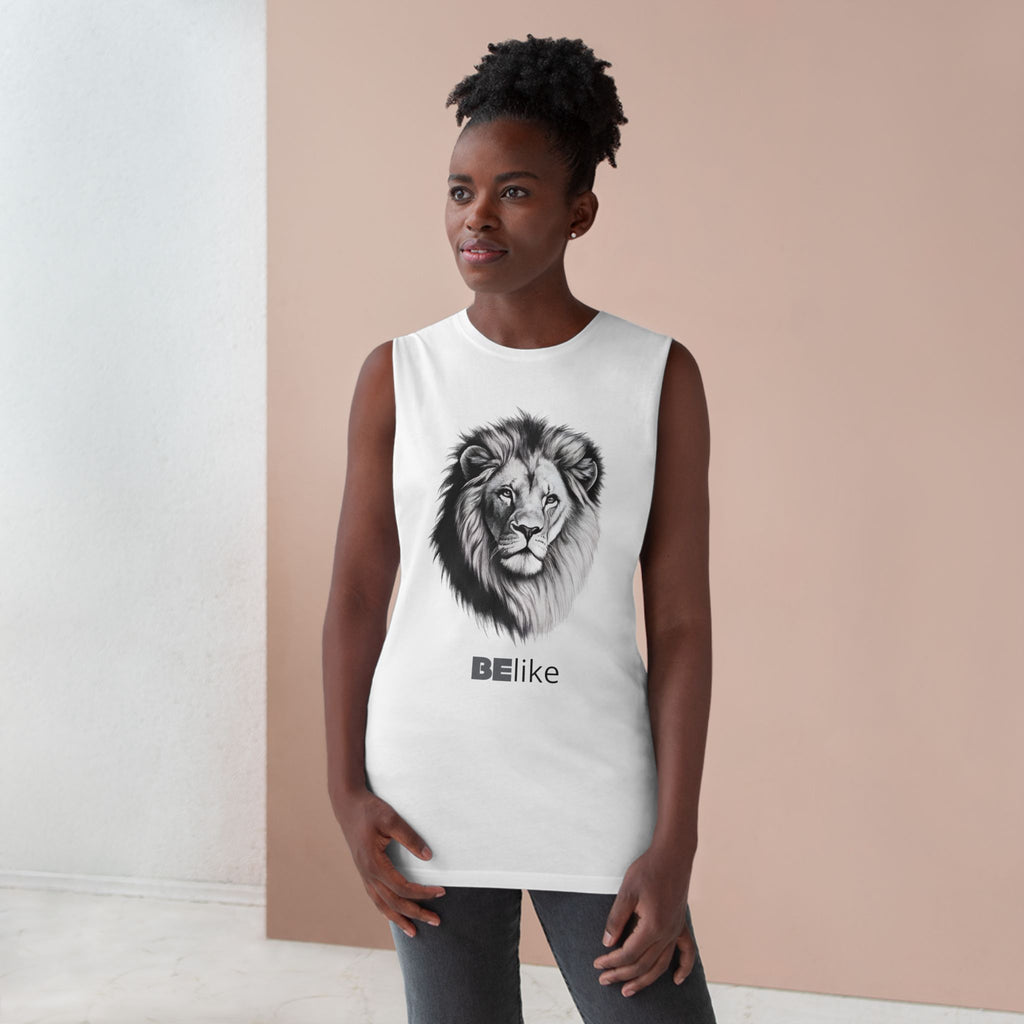 Minimalist lion spirit tank top for athletes and dreamers
