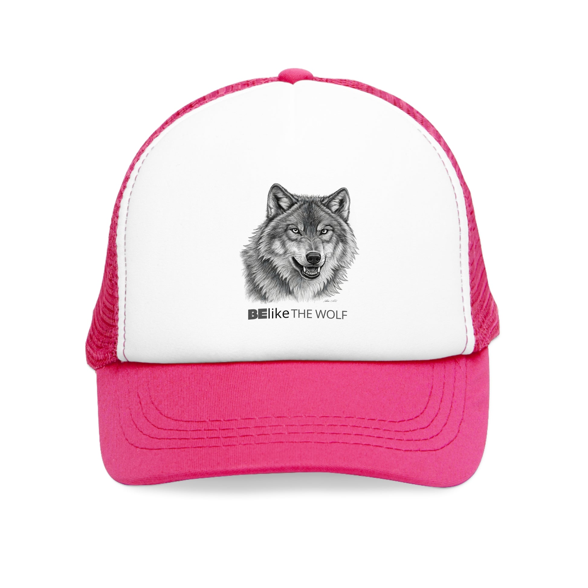 Minimalist Wolf Pink Trucker Cap – BElike.store