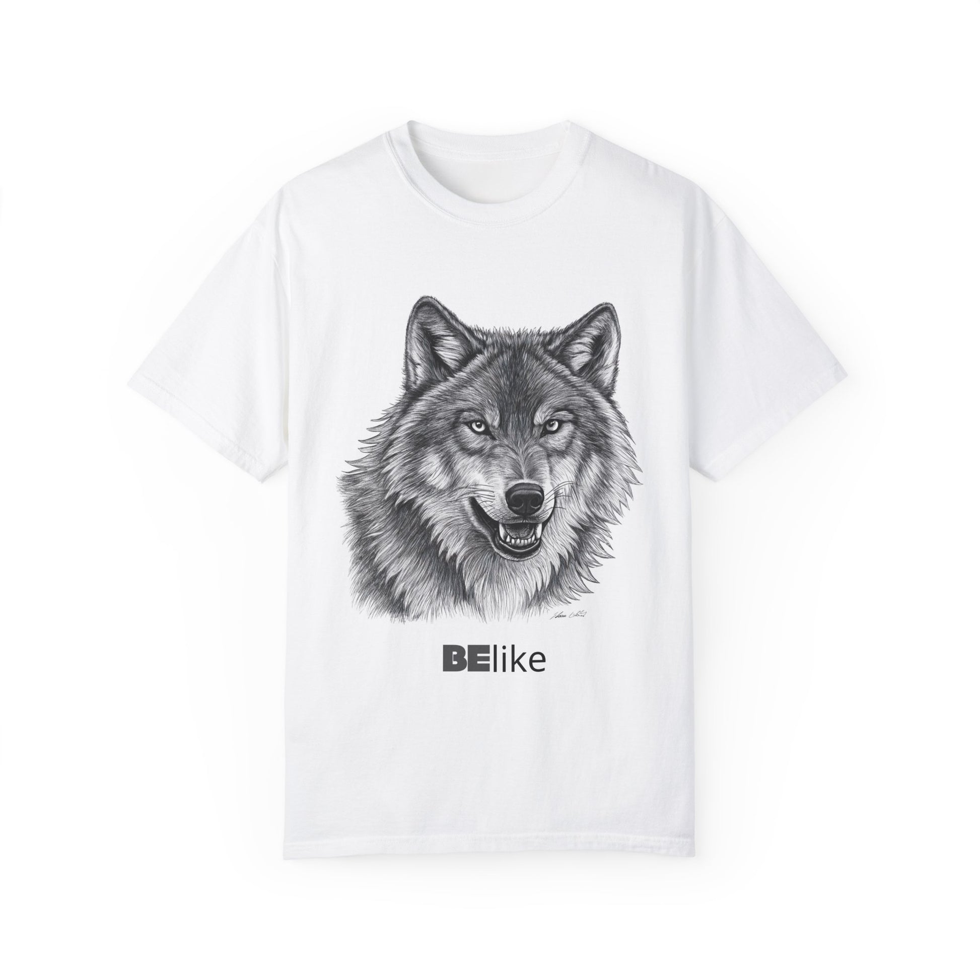 Minimalist Wolf white T-shirt – BElike.store